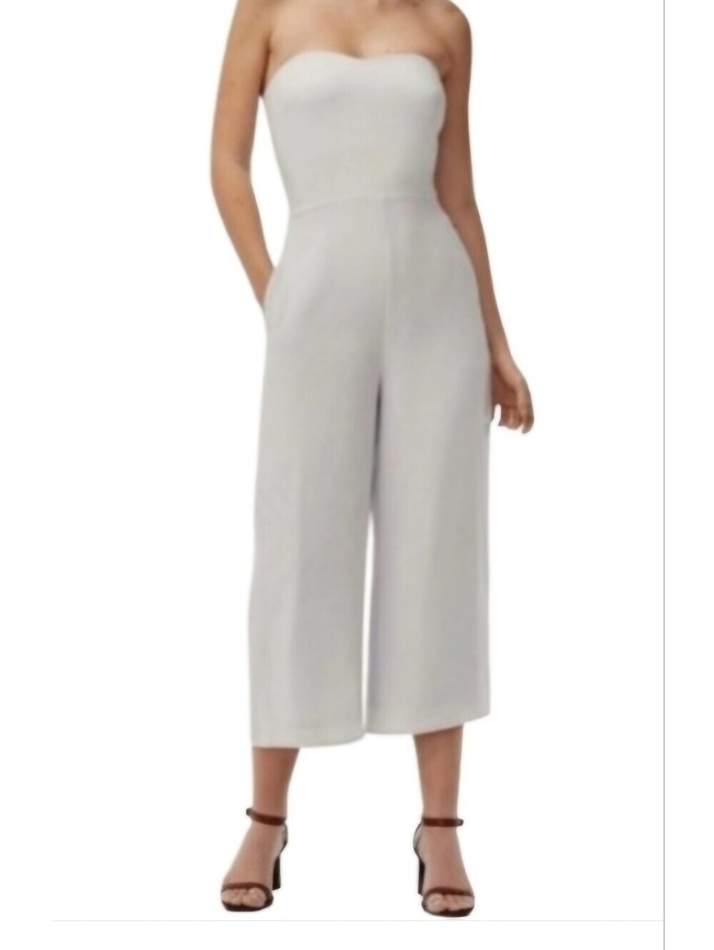 Aritzia Babaton lillooet (Grey) Roshan Strapless Cropped Jumpsuit 10 - Picture 2 of 16